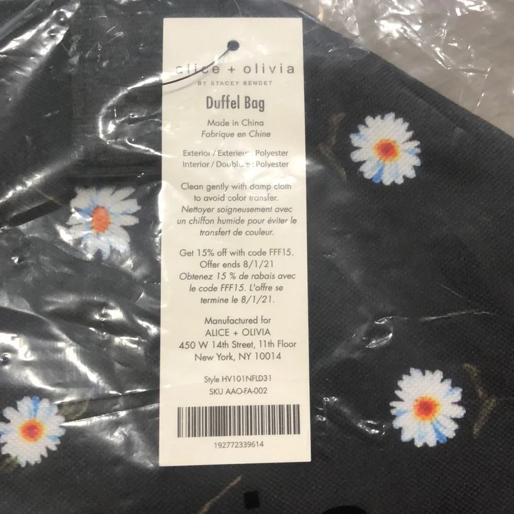 🌻🆕🌻Alice + Olivia Daisy Print Duffel Bag - Picture 8 of 9